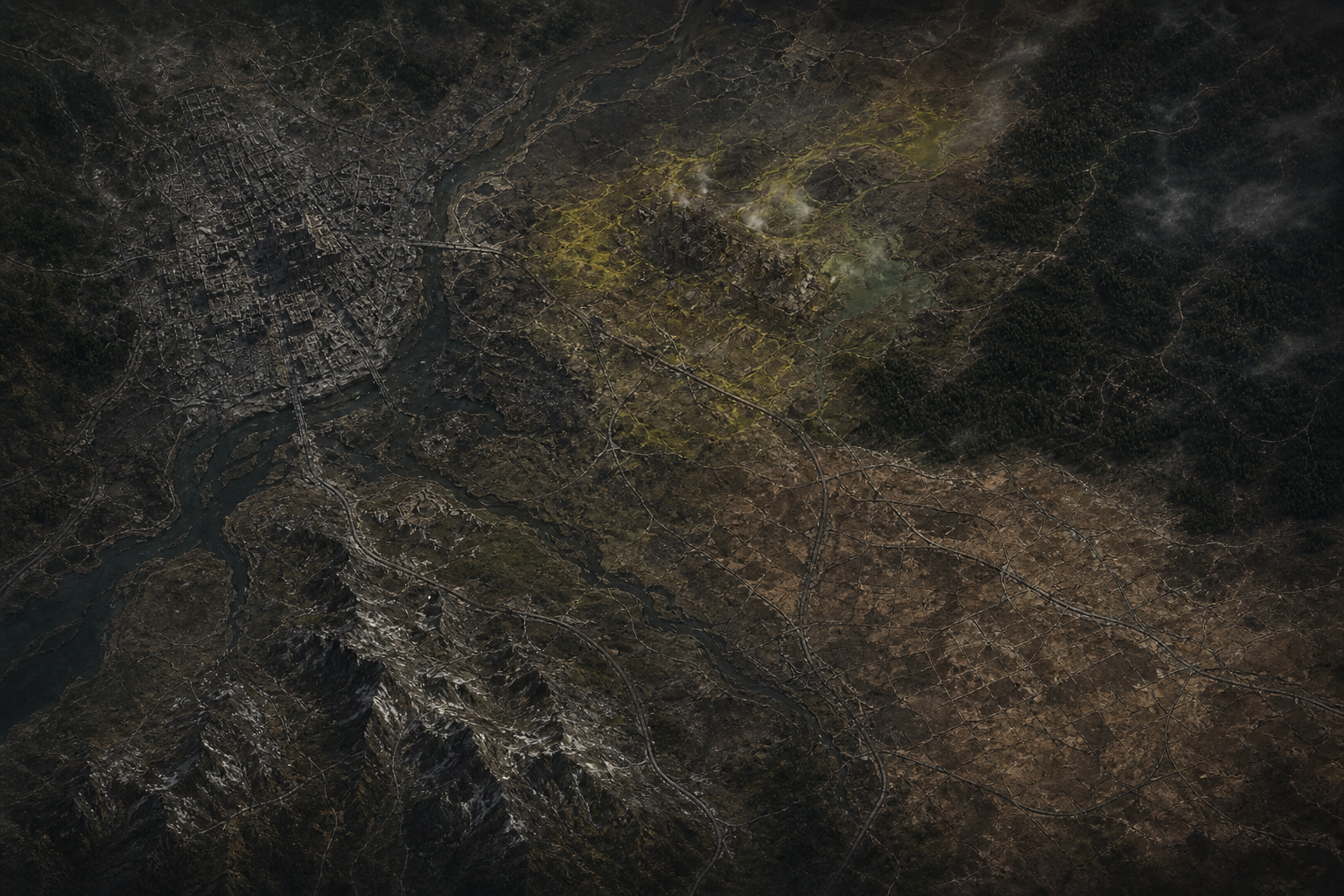 Sektorová mapa hráčských osad a území